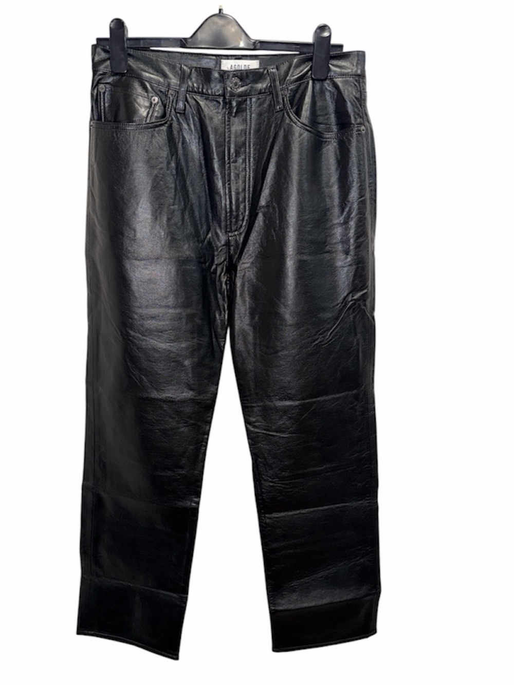Agolde 90’s Pinch Waist Recycled Leather Pants Detox Sz 31 NWT